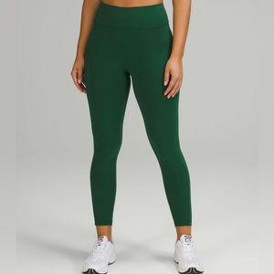 Lululemon Invigorate High-Rise Tight 25”, color is Everglade Green, size 0